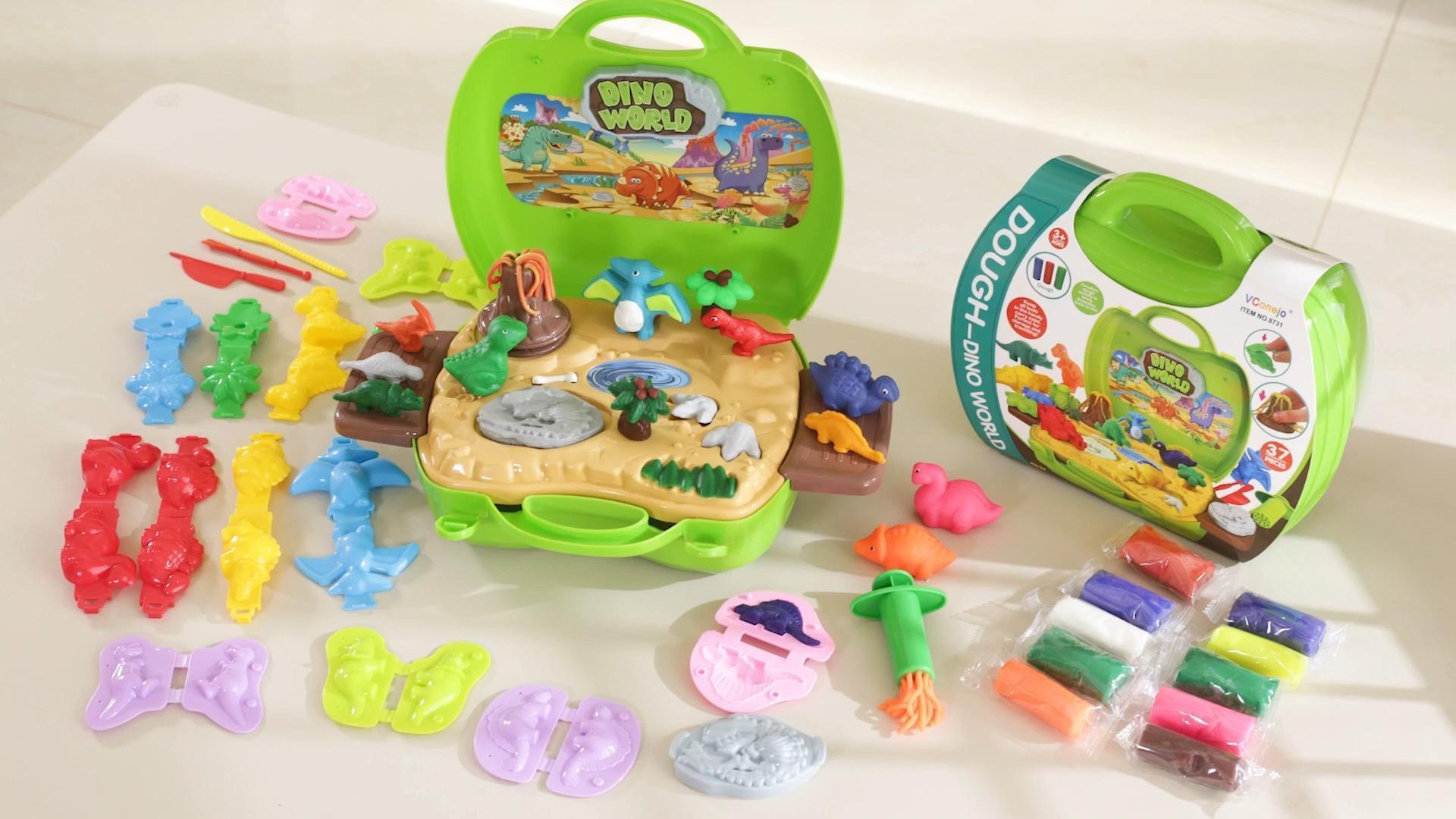 Amazon.com: Dinosaur Color Dough Sets Toys, 37 Pieces Dino Theme